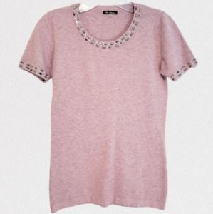 Vila milan mauve short sleeve sweater